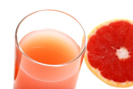 Closeup Pink Grapefruit Juiceの写真素材