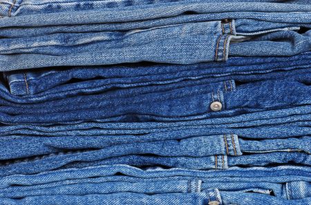 Stack Of Blue Jeansの写真素材