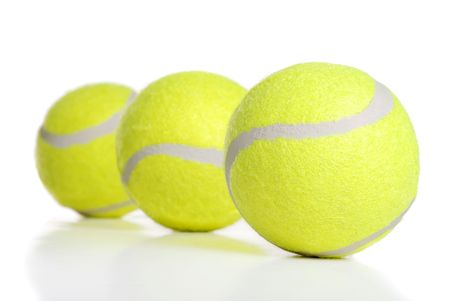 Three Tennis Ballsの写真素材