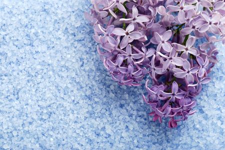 lilac bath saltsの写真素材