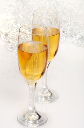 glasses of champagneの写真素材