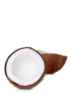 isolated coconut halfの写真素材