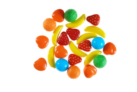 assorted hard fruit candyの写真素材