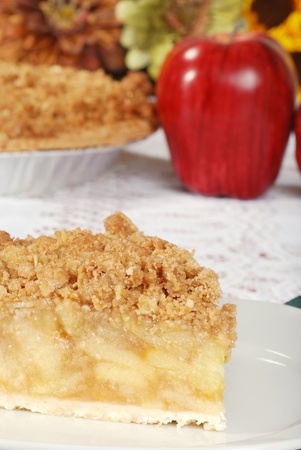 fresh baked apple crisp pieの写真素材