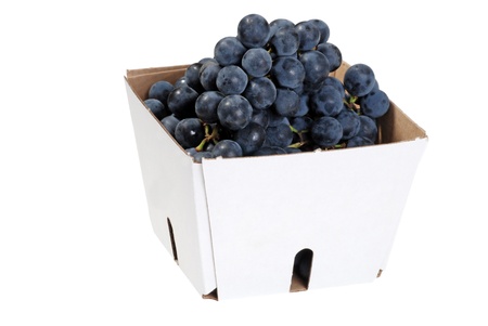 box of concord grapesの写真素材