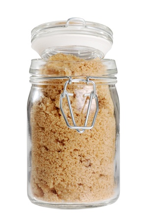jar of brown sugarの写真素材