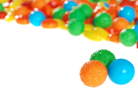 colorful fruit hard candyの写真素材