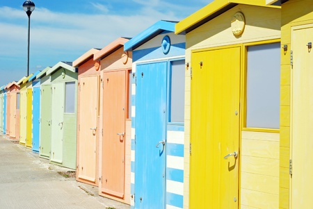 Beach hutsの写真素材