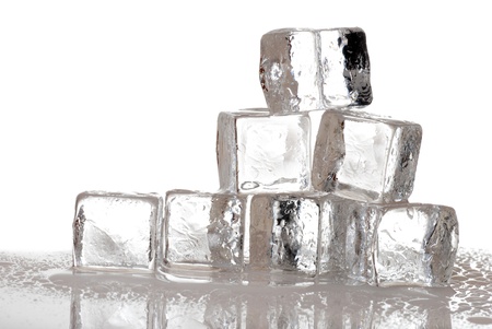 Ice cubes meltingの写真素材
