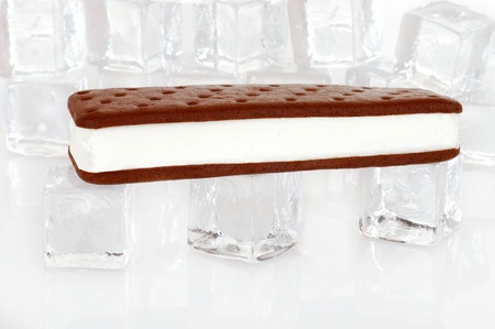 cold ice cream sandwichの写真素材