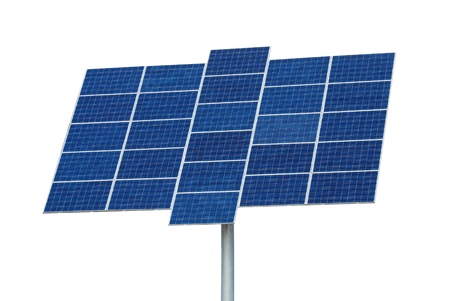 isolated solar panelの写真素材