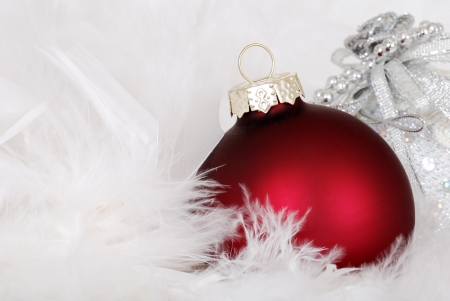 Red christmas ornamentの写真素材