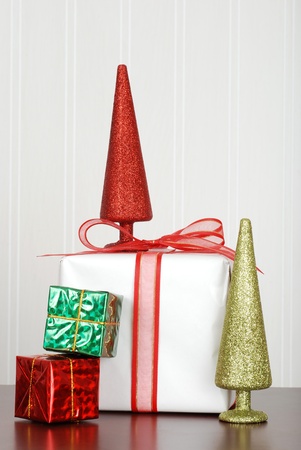 Pile of christmas presentsの写真素材