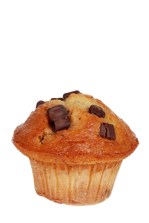 Isolated banana chocolate muffinの写真素材