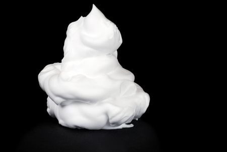 Shaving cream on blackの写真素材