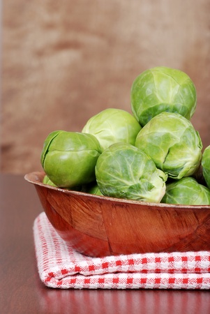 closeup of brussel sproutsの写真素材