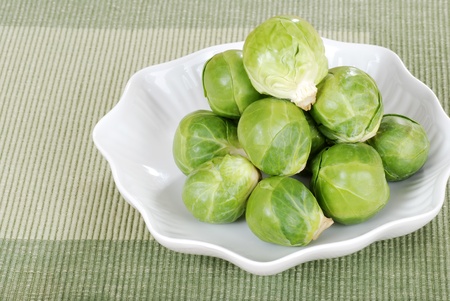 Fresh pile of brussel sproutsの写真素材