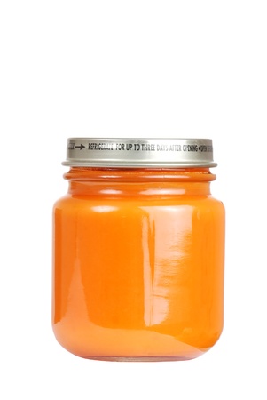 Jar of carrot baby foodの写真素材