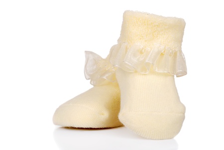 Infant Yellow Baby shoesの写真素材