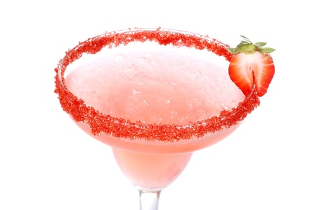 top view strawberry daiquiriの写真素材