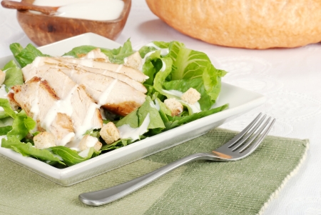 Chicken cesar saladの写真素材