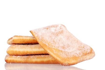 closeup sugar donuts shallow DOFの写真素材