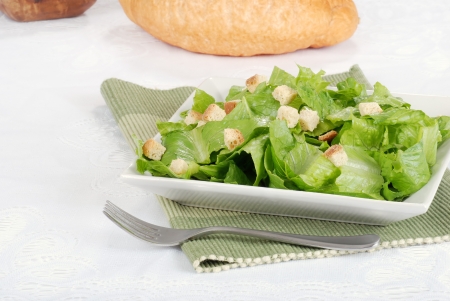 Salad with croutonsの写真素材