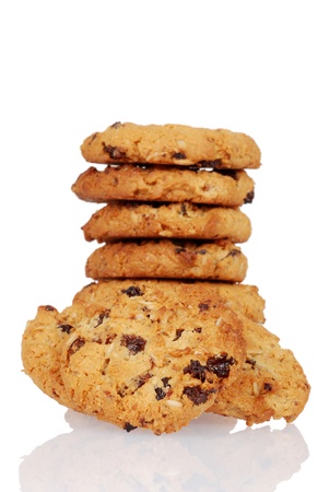 Homemade oatmeal raisin cookiesの写真素材