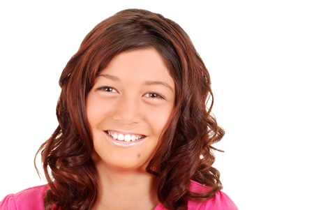 Smiling portrait young girlの写真素材