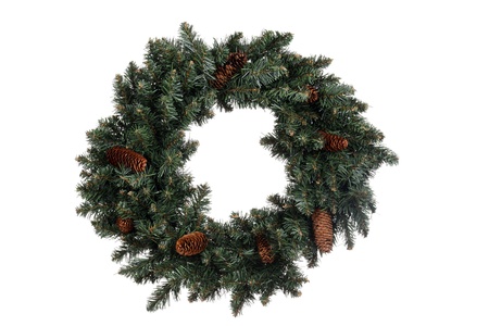 Isolated christmas wreathの写真素材