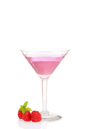 Raspberry Martini with fresh fruitの写真素材