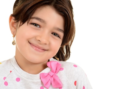 Portrait young romanian female childの写真素材