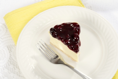 top view blueberry cheesecakeの写真素材