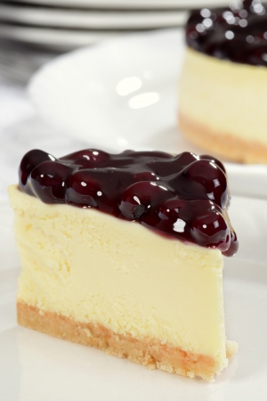 macro blueberry cheesecakeの写真素材