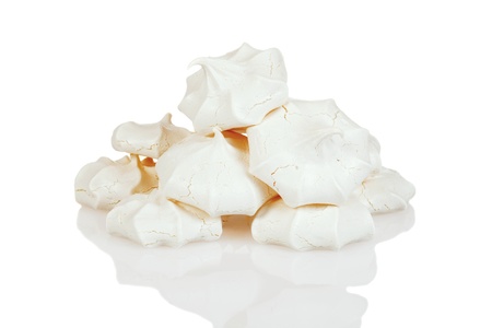 stack of meringue cookiesの写真素材