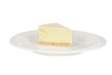 isolated plain cheesecakeの写真素材