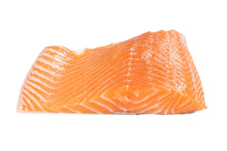 isolated salmon filletの写真素材