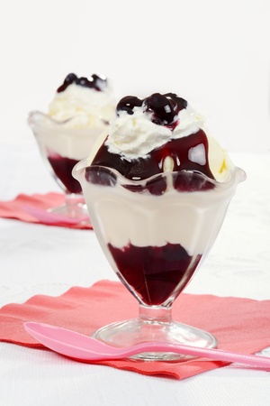 blueberry sundaeの写真素材