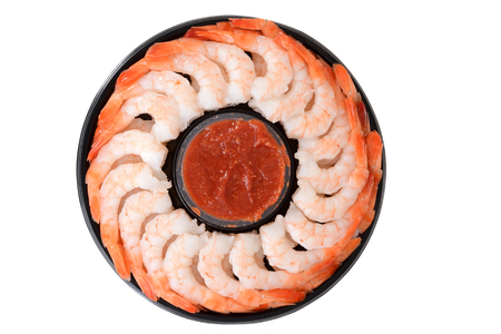top view shrimp ringの写真素材