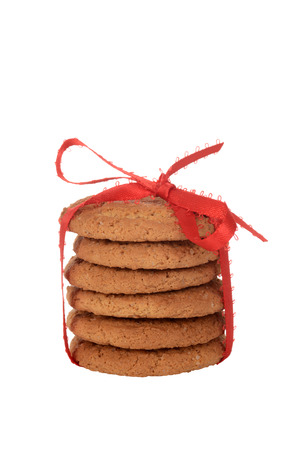 isolated ginger snap cookiesの写真素材