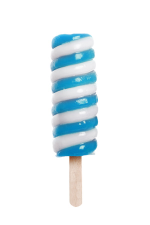 isolated blueberry vanilla swirl ice popの写真素材