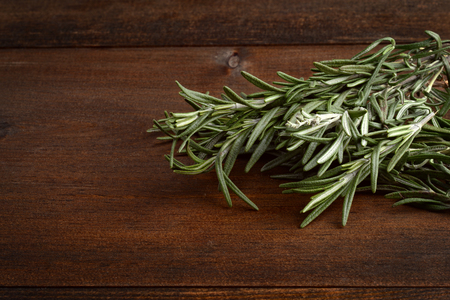 closeup fresh rosemary herbの写真素材