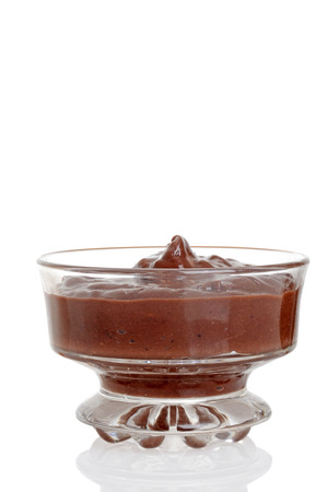 bowl of chocolate puddingの写真素材