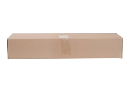 isolated large long cardboard boxの写真素材