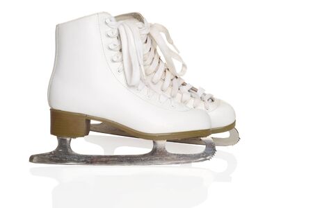 used pair of women figure skatesの写真素材