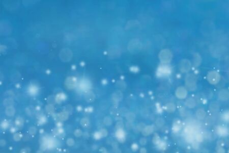 christmas blue and white stars bokeh backgroundの写真素材
