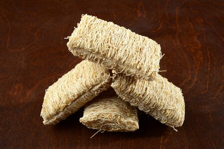 pile of shredded wheat cerealの写真素材