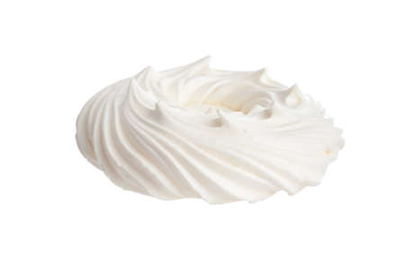 isolated meringue nest on whiteの写真素材