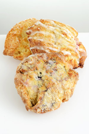 closeup pile of assorted sconesの写真素材