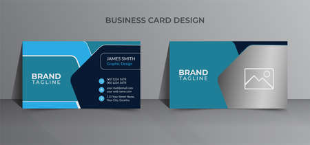 Minimal and creative vector business card template design  in vectorのイラスト素材